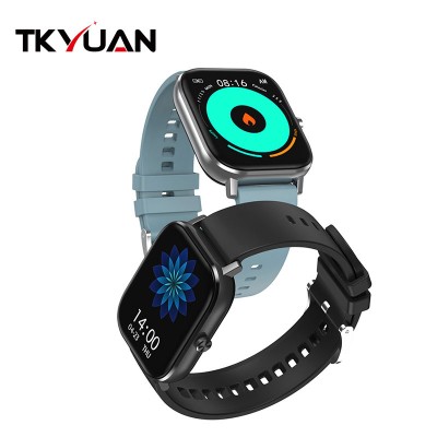 Tkyuan 1.54 inch Waterproof Sport Smart Watch with Bluetooth Calling Music ECG Heart Rate Monitor