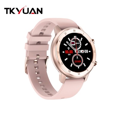 Luxury Fashion Ladies Accessory Bracelet Rose Gold Smart Watch Dt89 Heart Rate Blood Pressure Ecg Female Health Monitoring Watch